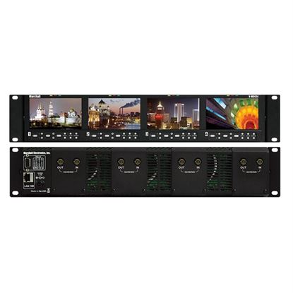 Image de V-MD434-3GSDI Four 4.3' Wide Screen Rack Unit with 4 x 3GSDI input modules installed